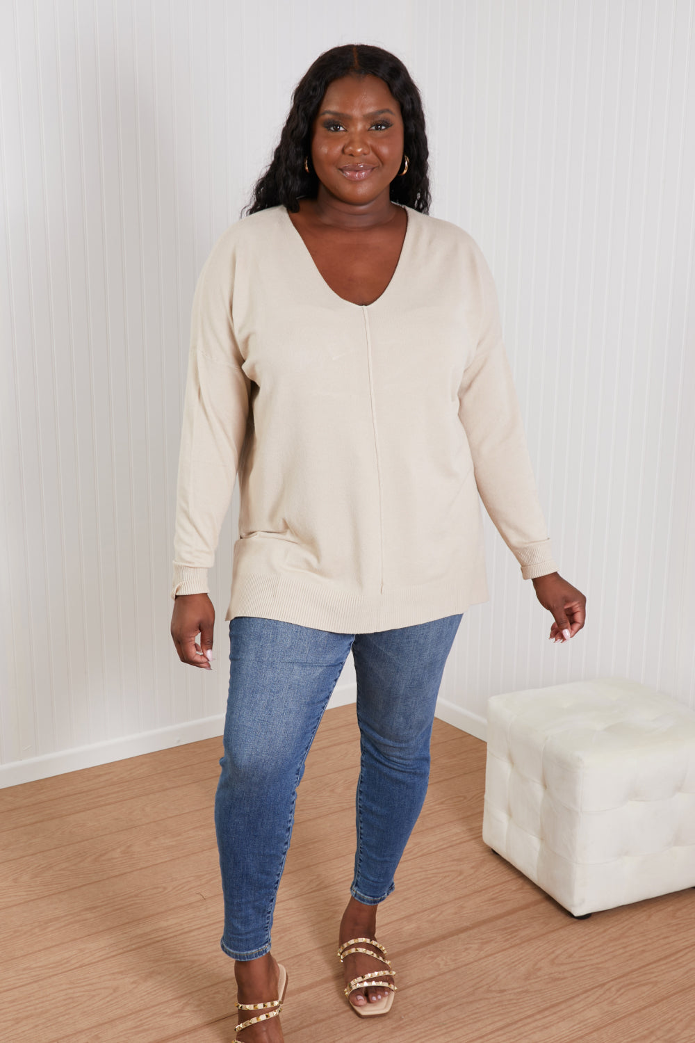 Sweater Weather Center Seam Tunic Sweater