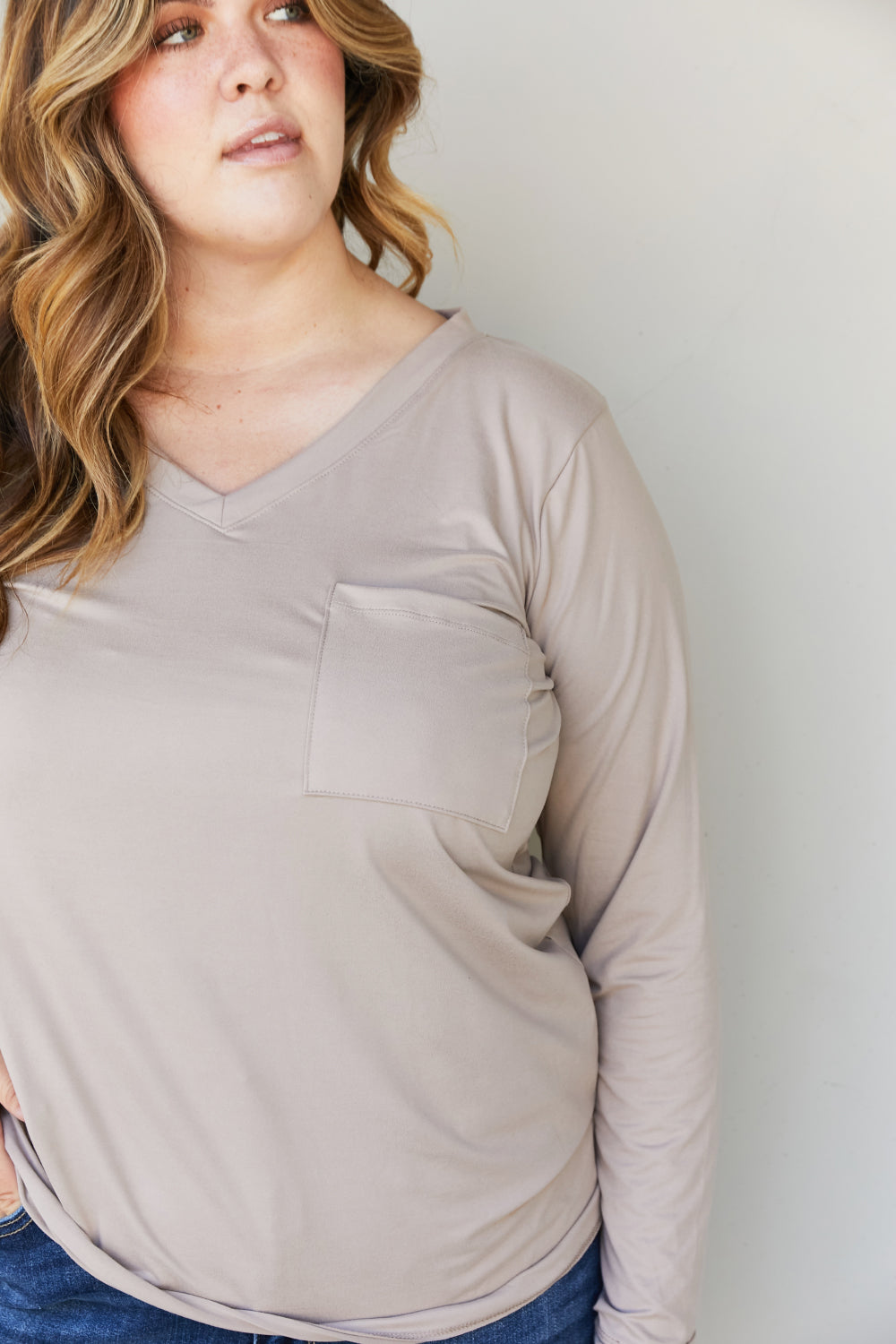 Doing it All Brushed DTY Microfiber Pocket Tee