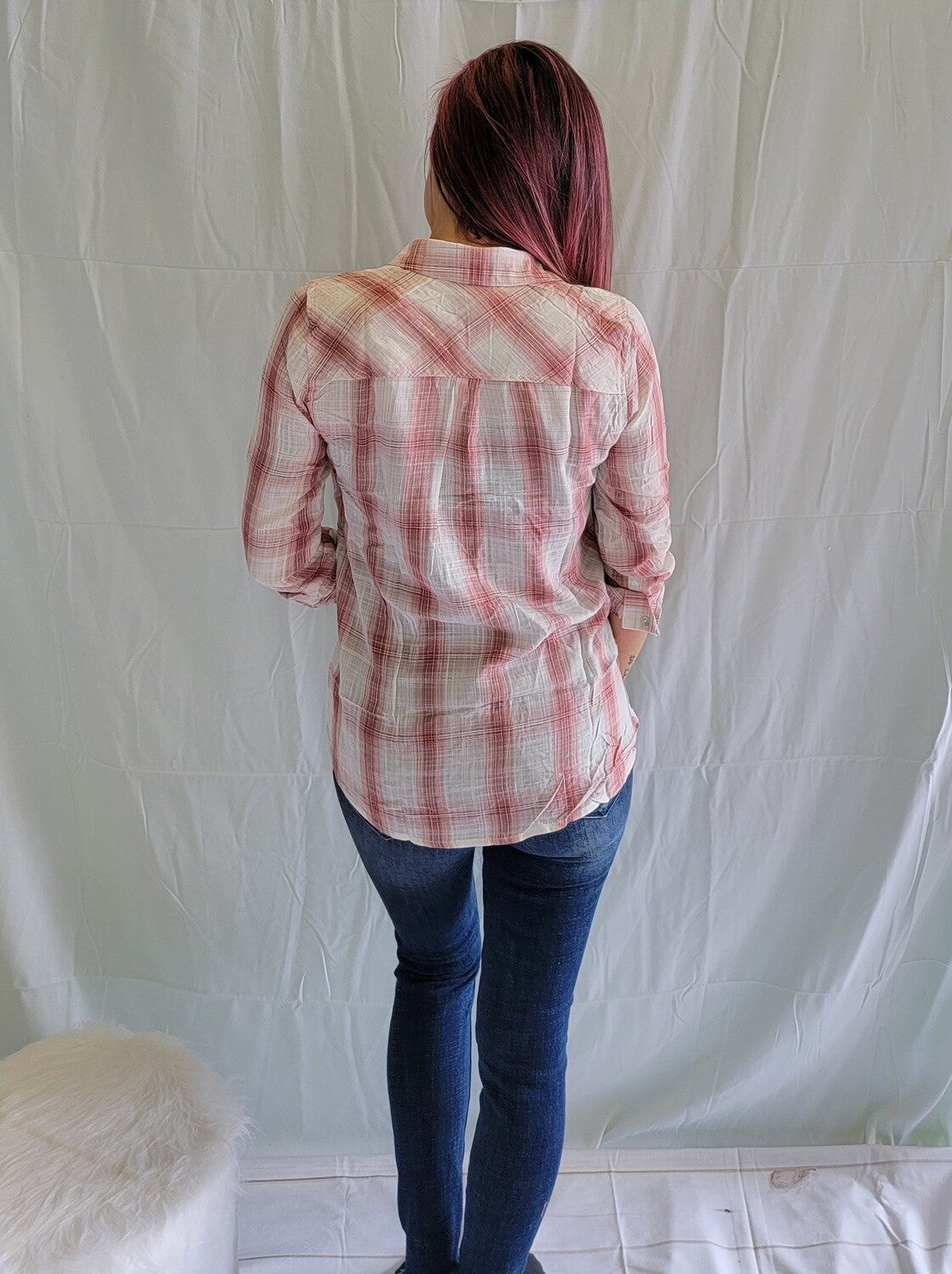 Rose Plaid Top
