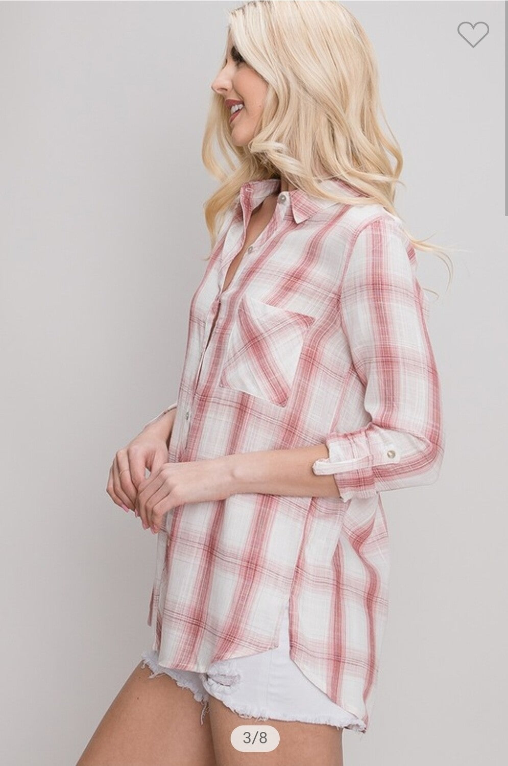 Rose Plaid Top