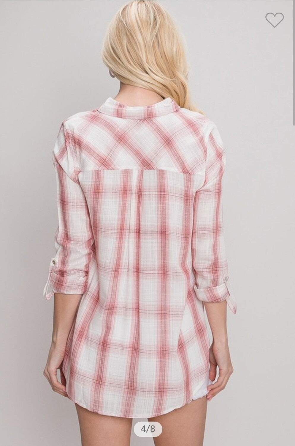 Rose Plaid Top
