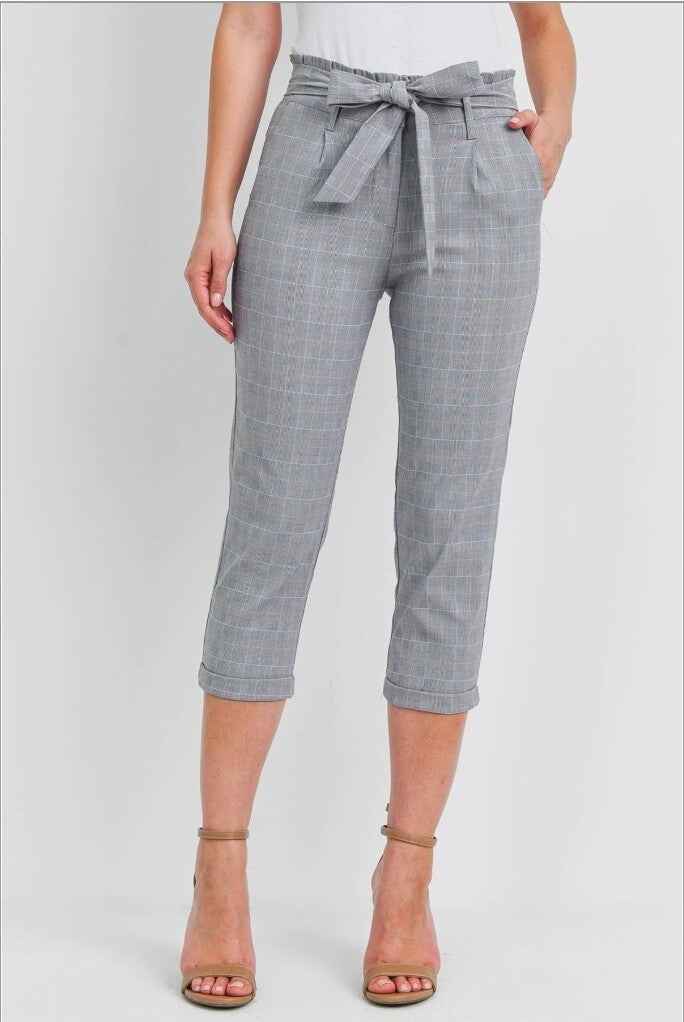 Plaid High Waisted Dress Pants