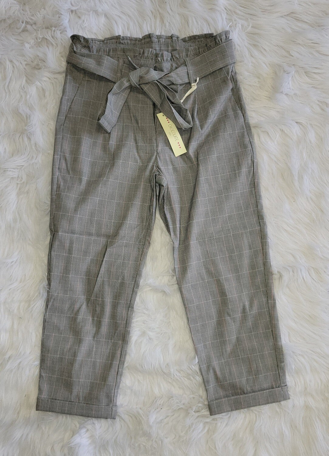 Plaid High Waisted Dress Pants