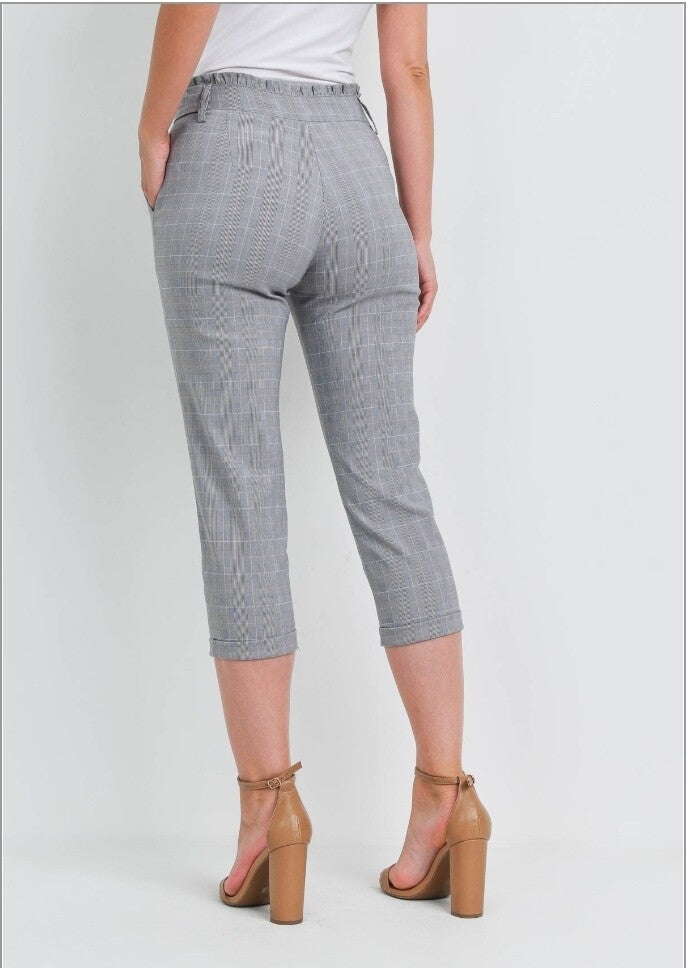 Plaid High Waisted Dress Pants