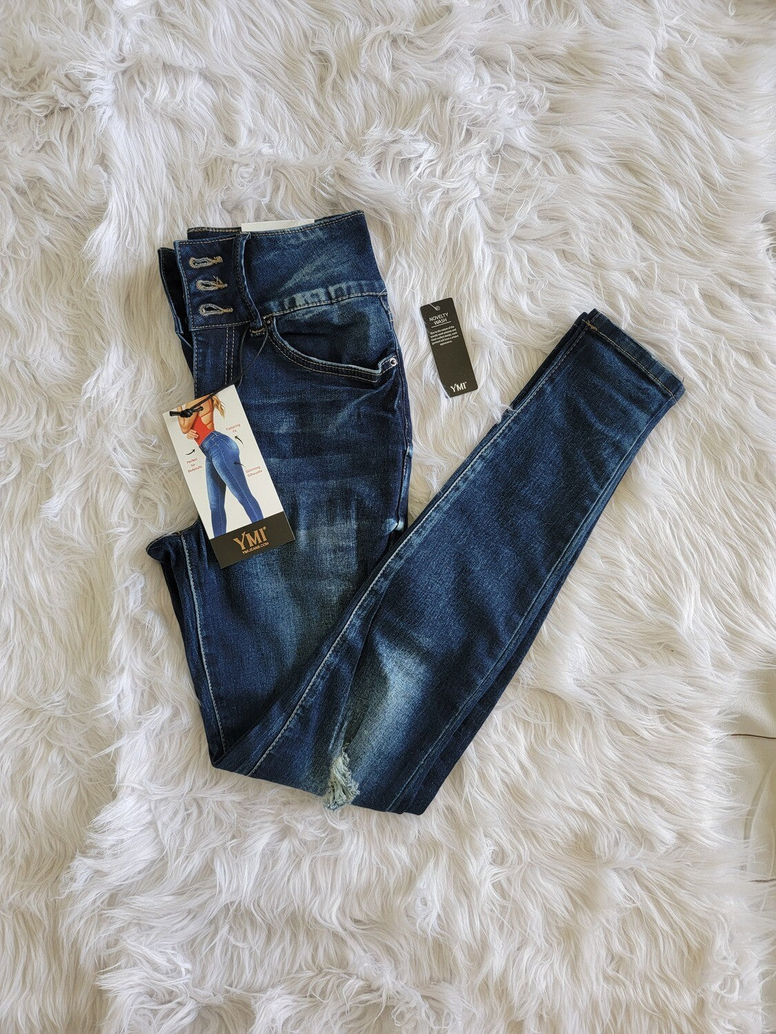 3 Button High Rise Skinny