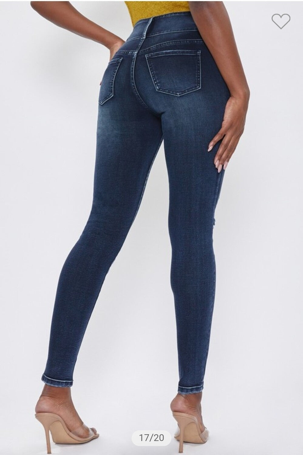 3 Button High Rise Skinny