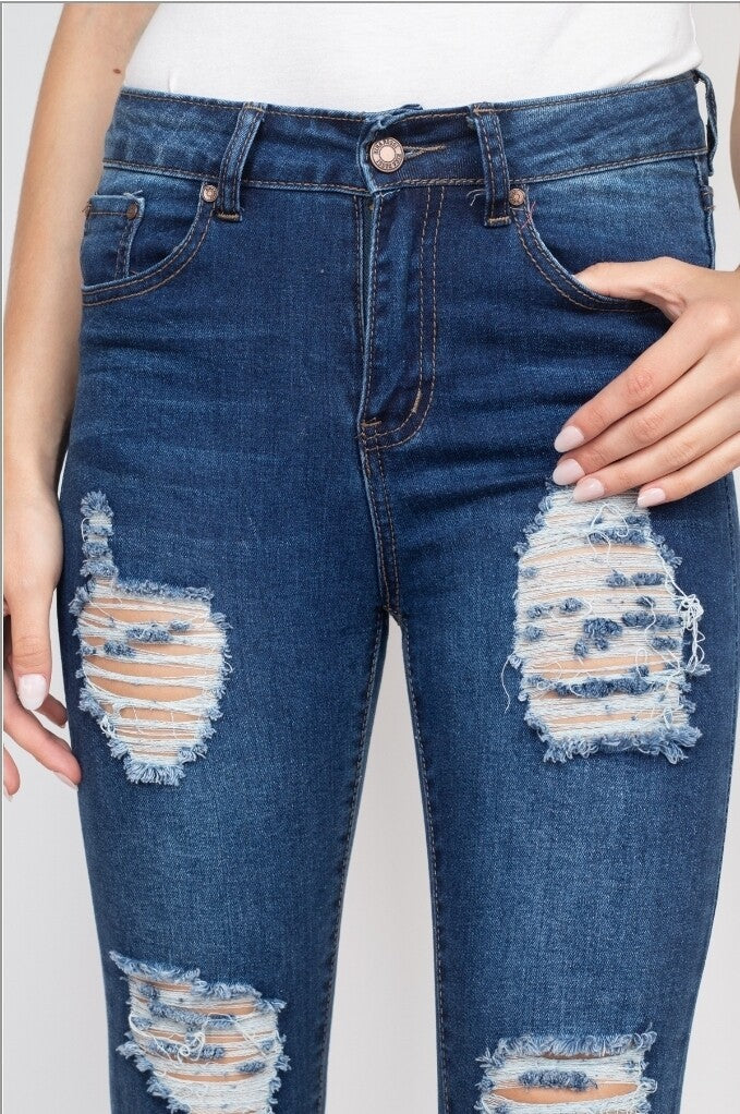 Nina Rossi Distressed Jeans