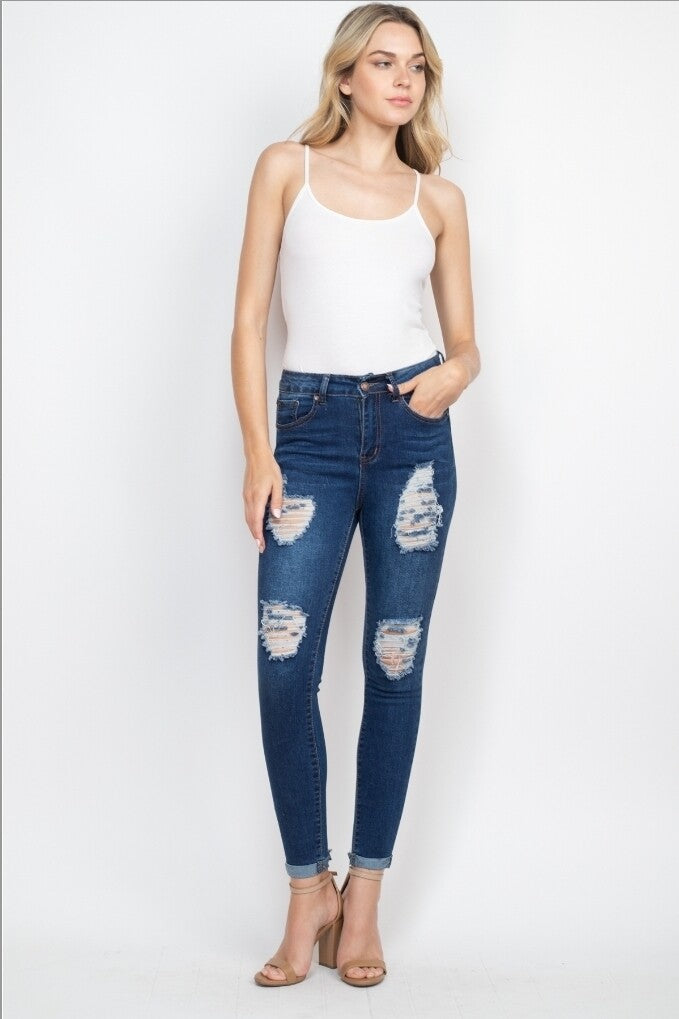 Nina Rossi Distressed Jeans