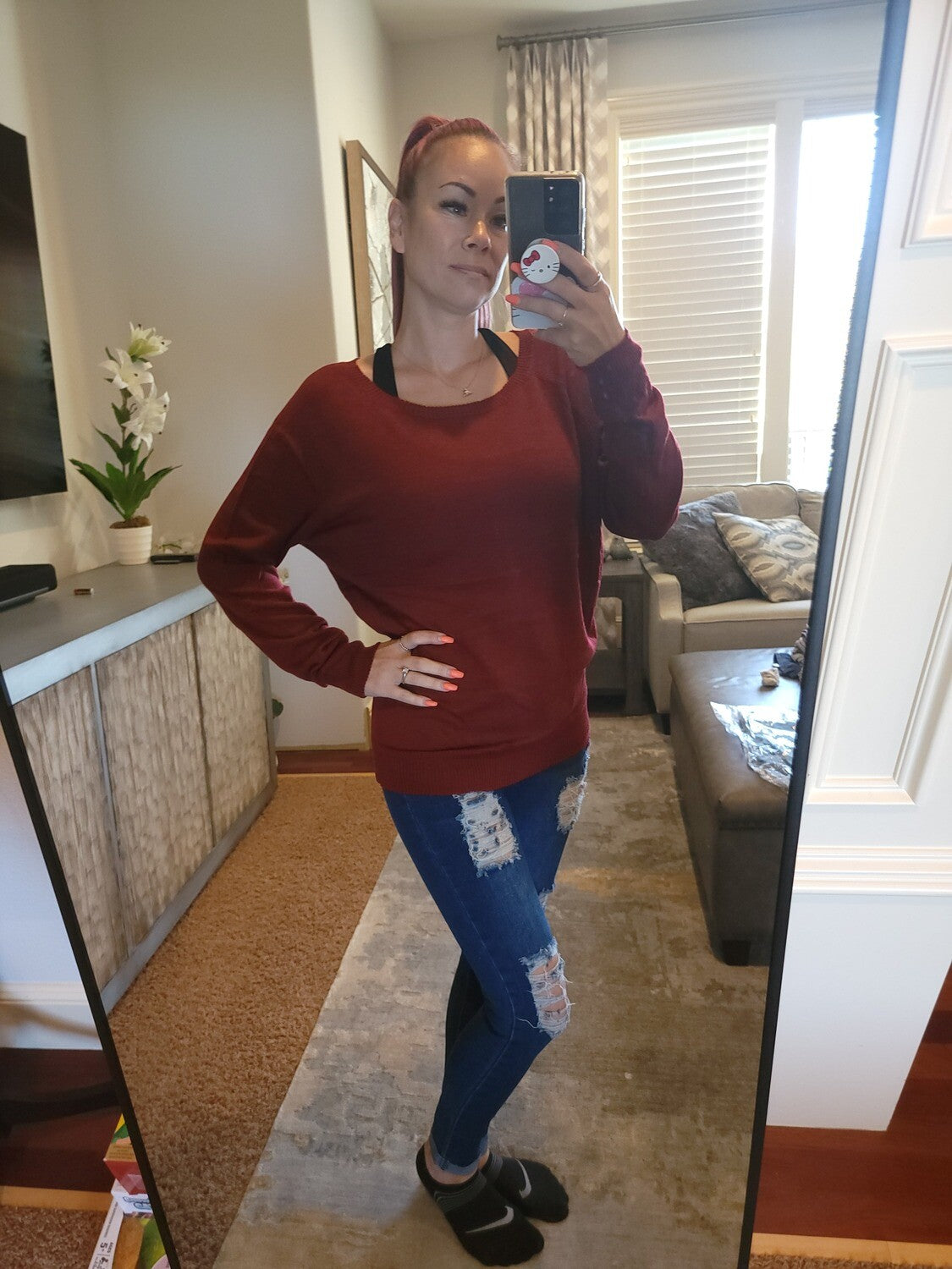 Knit Off Shoulder Sweater