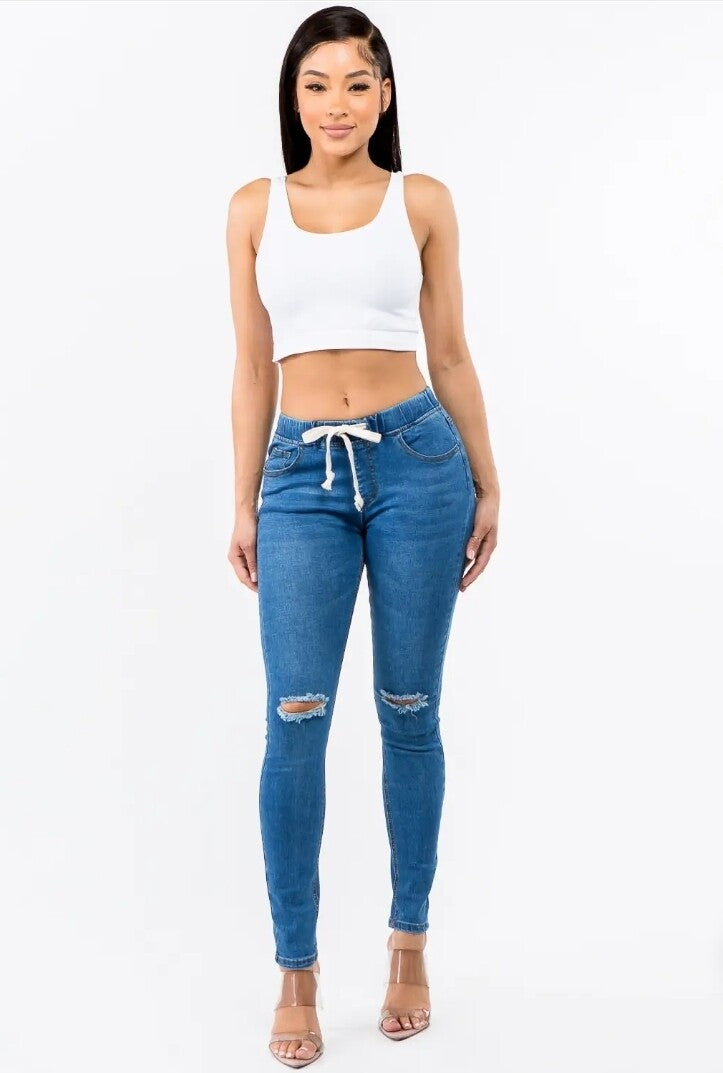 Skinny Denim Jogger Jeans