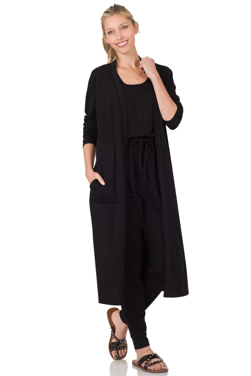 2-Piece Jumpsuit & Cardigan