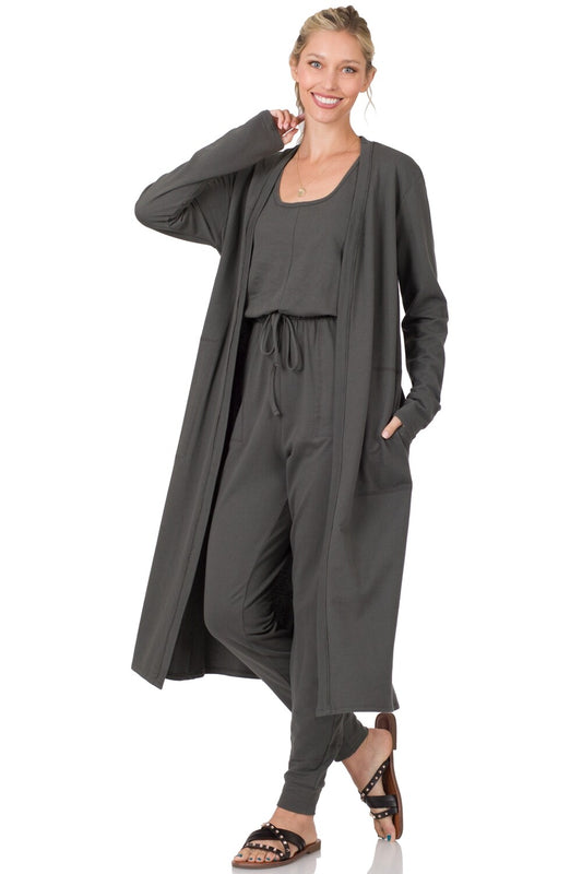 2-Piece Jumpsuit & Cardigan