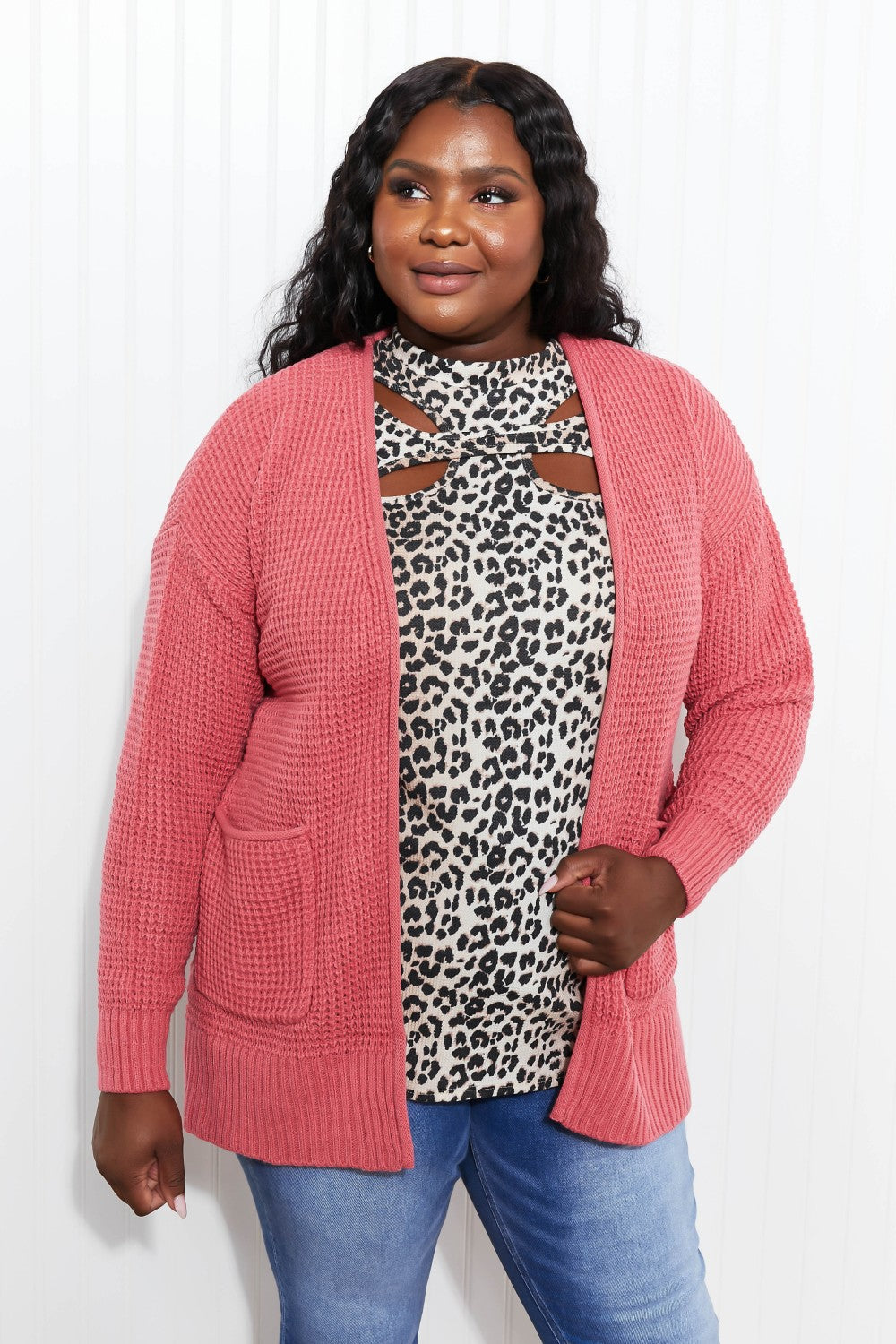 Cozy Feeling Waffle Knit Cardigan