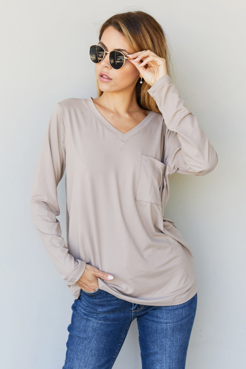 Doing it All Brushed DTY Microfiber Pocket Tee