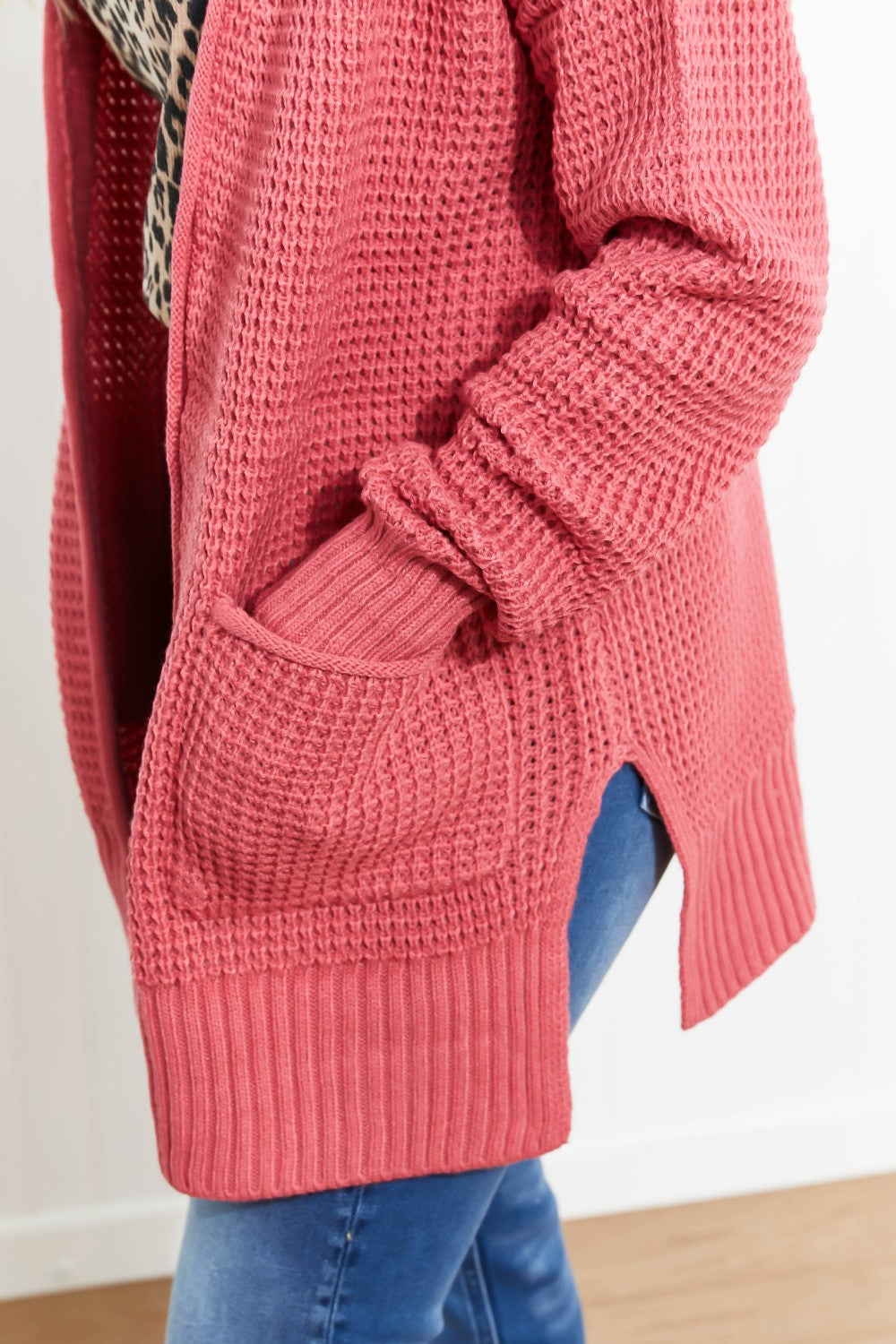 Cozy Feeling Waffle Knit Cardigan