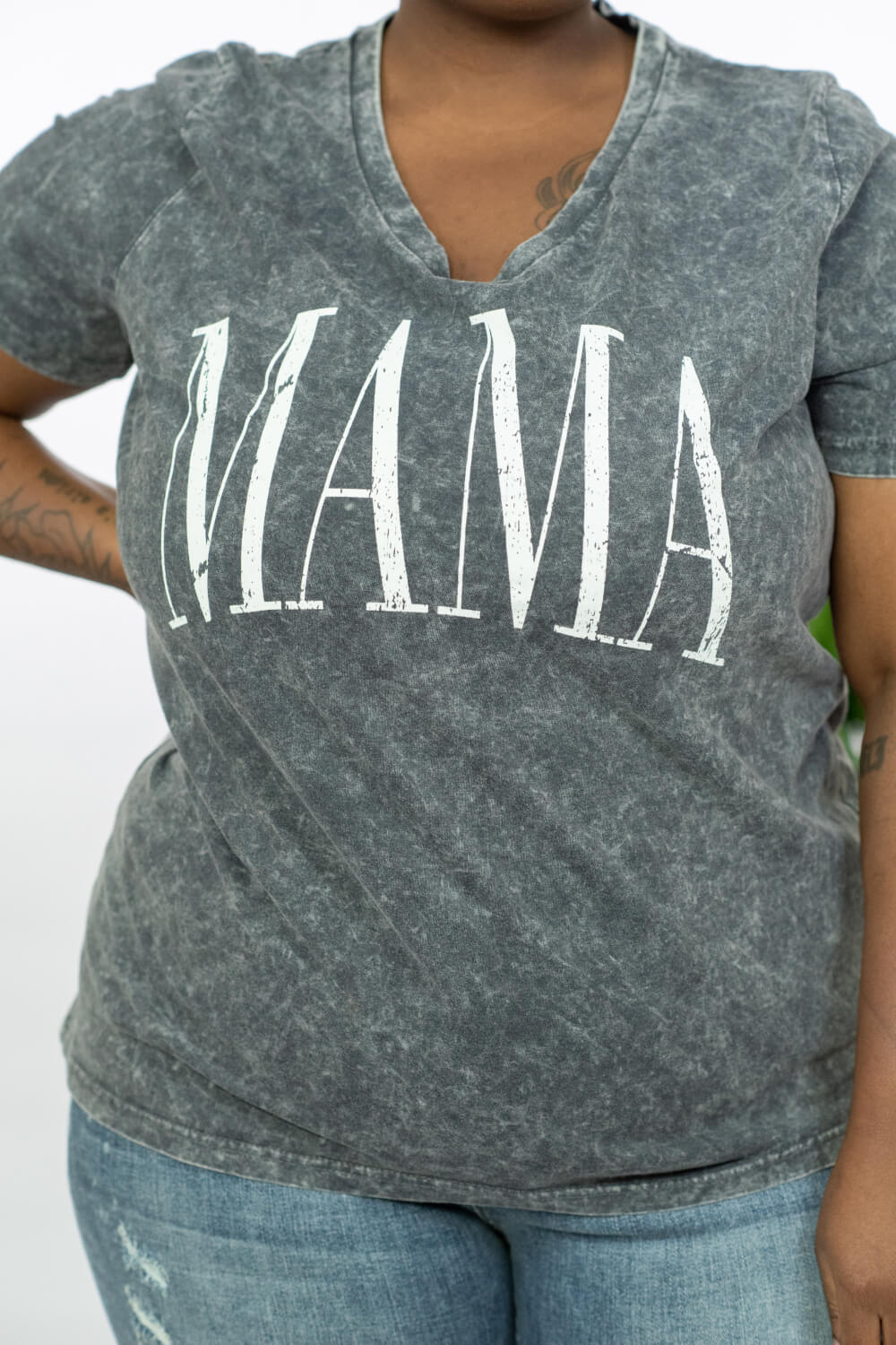 MAMA Acid Wash Tee