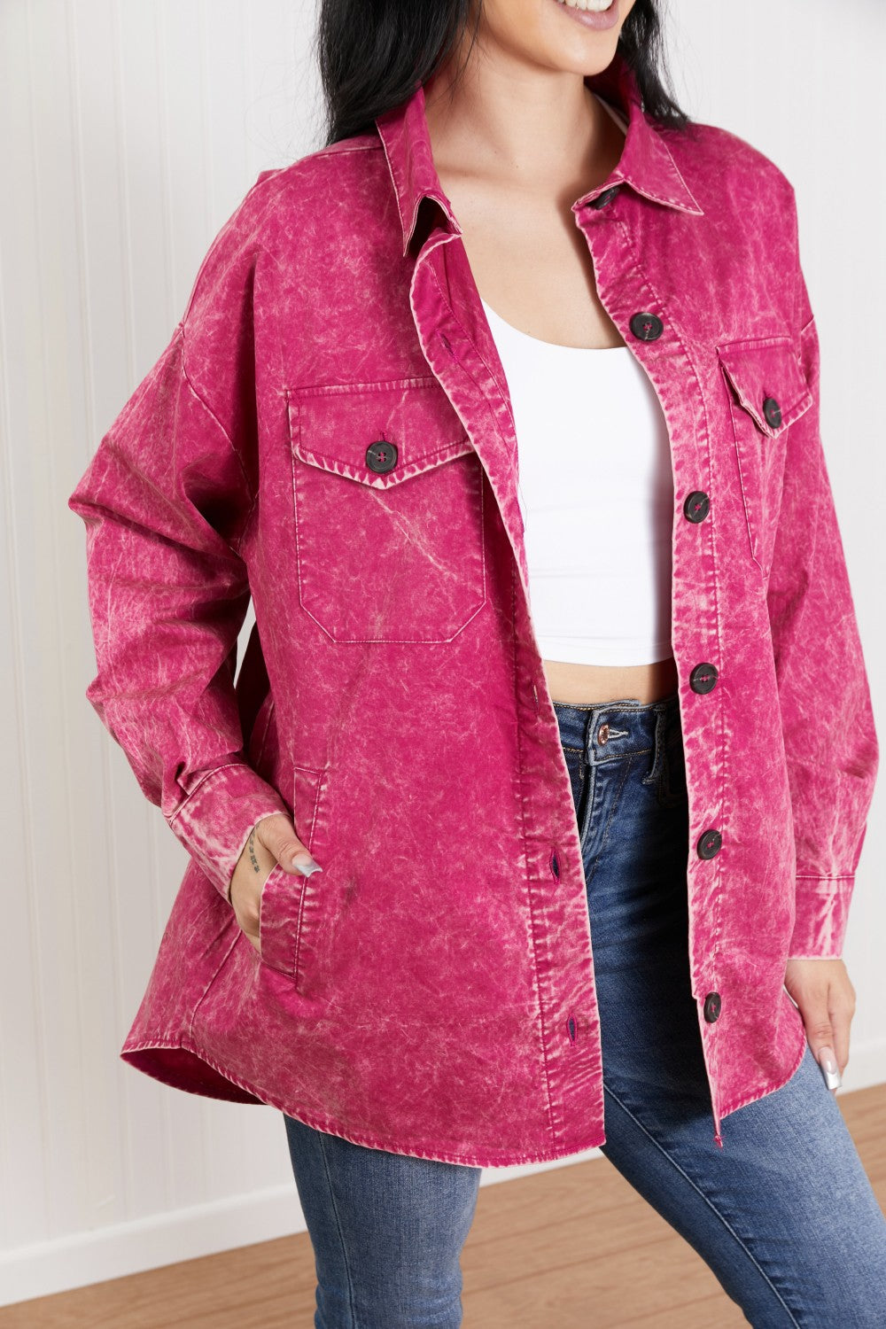 Bonfire Skies Vintage Wash Shacket