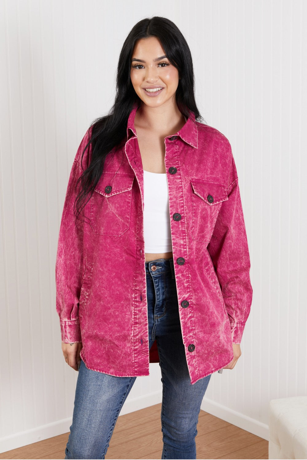 Bonfire Skies Vintage Wash Shacket