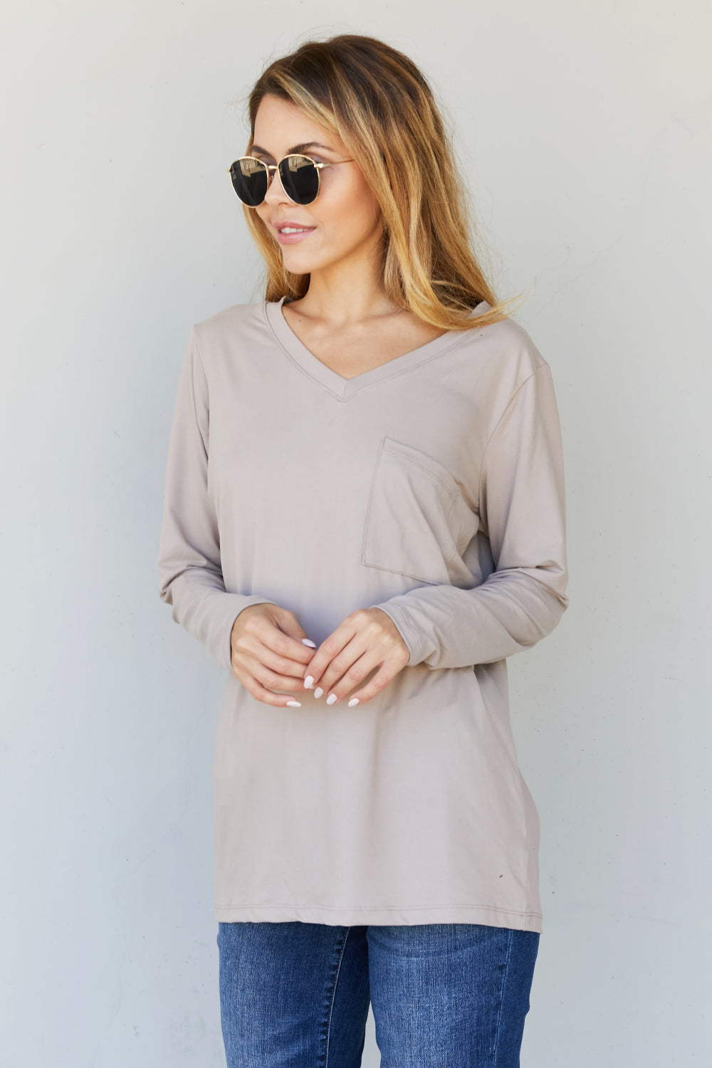 Doing it All Brushed DTY Microfiber Pocket Tee