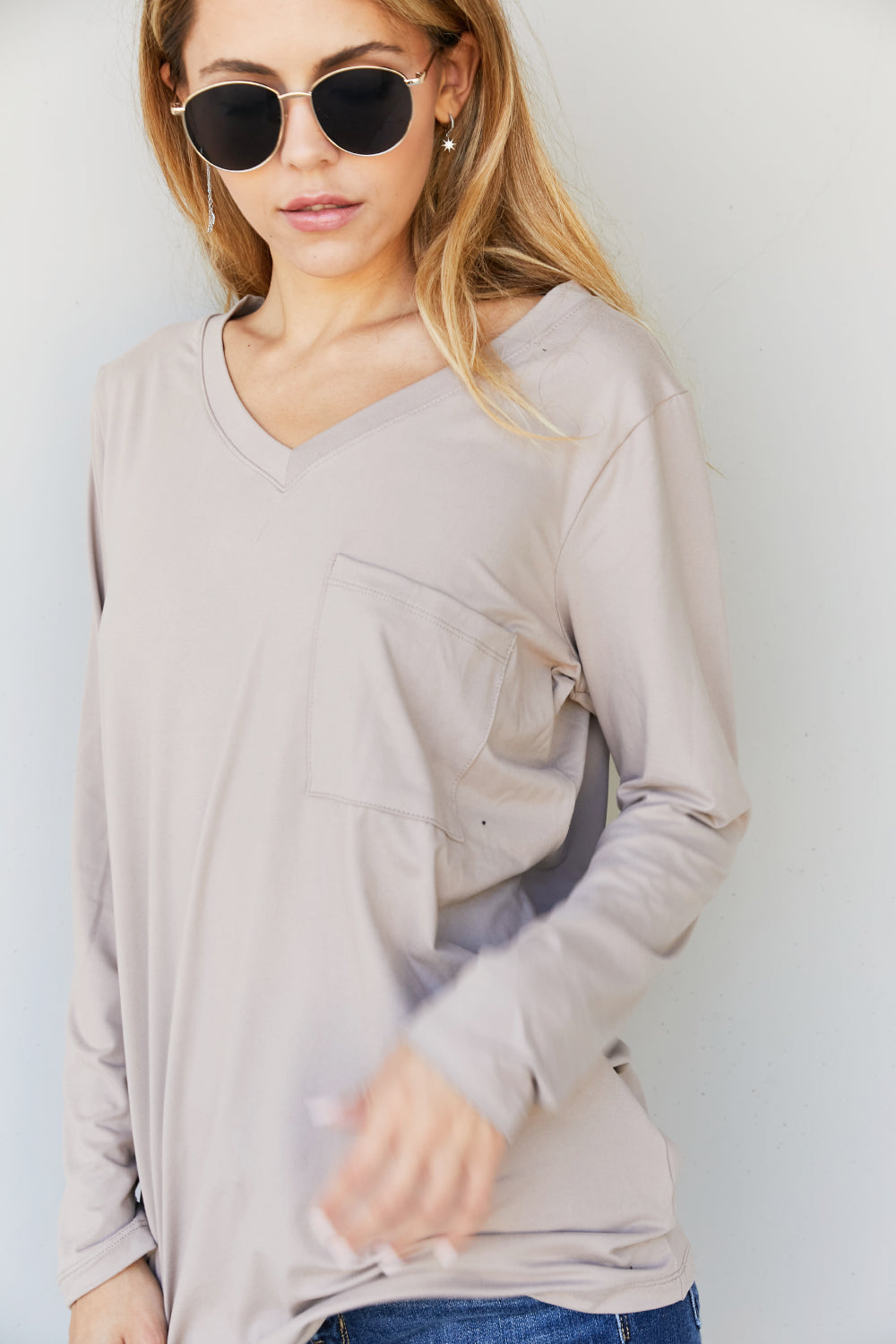 Doing it All Brushed DTY Microfiber Pocket Tee