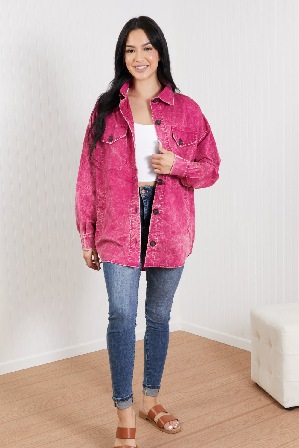 Bonfire Skies Vintage Wash Shacket