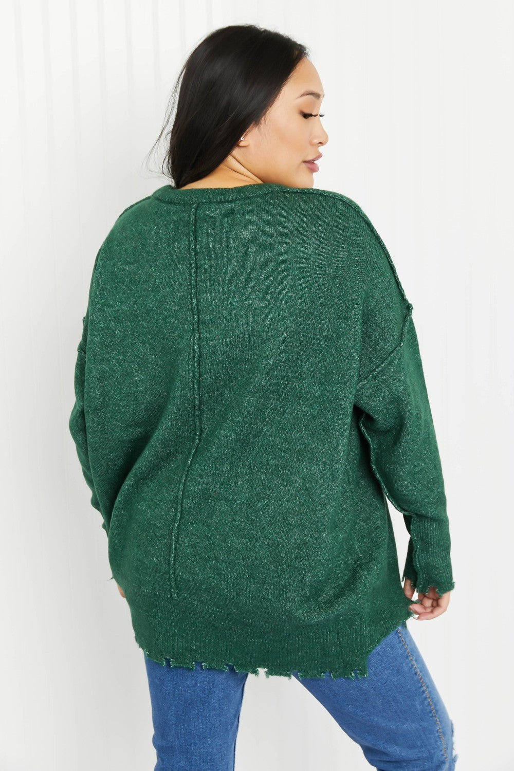 Pine Views Distressed Melange Sweater
