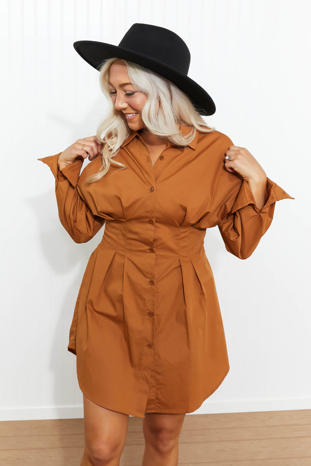 HYFVE Whisked Away Button-Up Shirt Dress