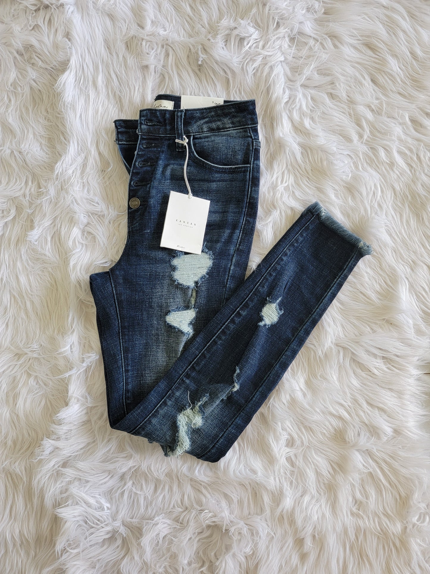 Kancan Super High Waisted Ankle Jeans