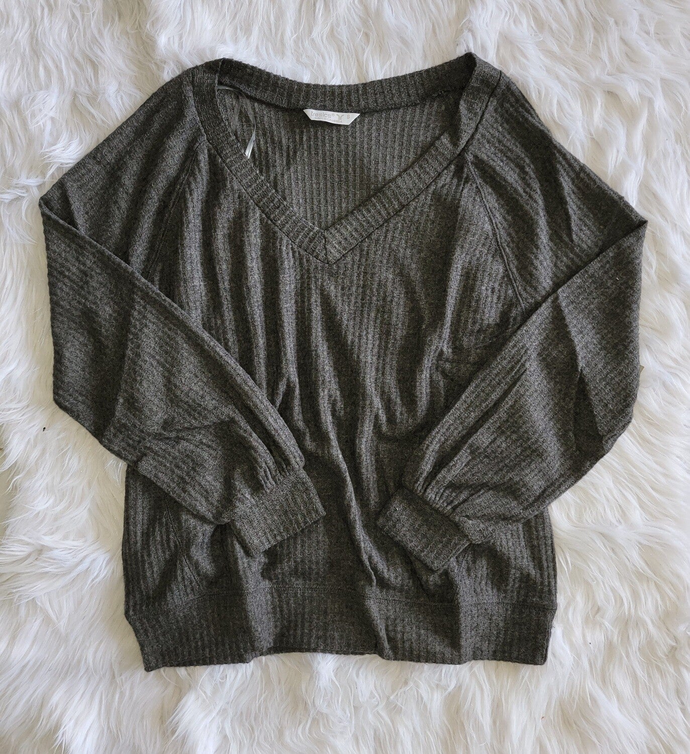 Ribbed V- Neck Sweater