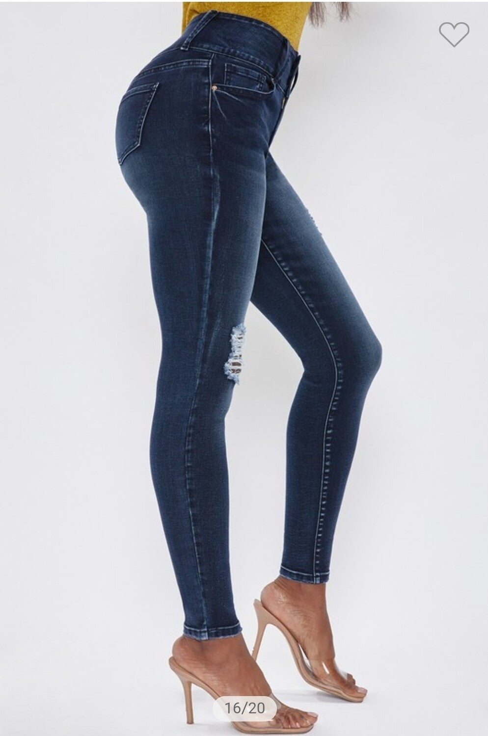 3 Button High Rise Skinny