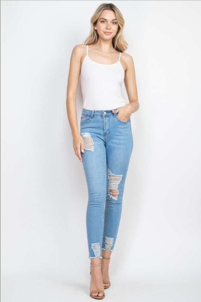 Nina Rossi Distressed Jeans