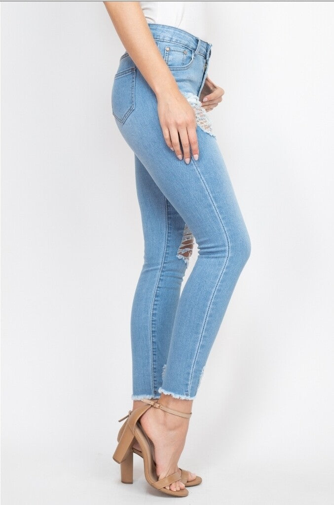 Nina Rossi Distressed Jeans