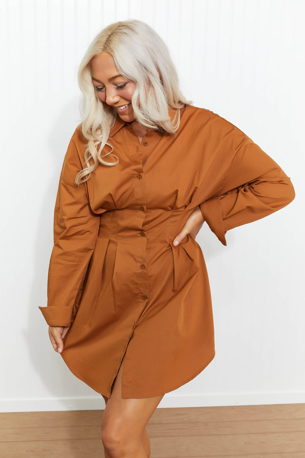 HYFVE Whisked Away Button-Up Shirt Dress