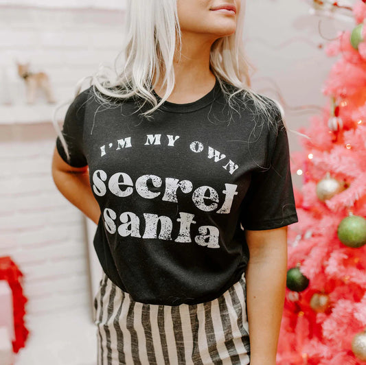 PREORDER: I'm My Own Secret Santa Tee in Black