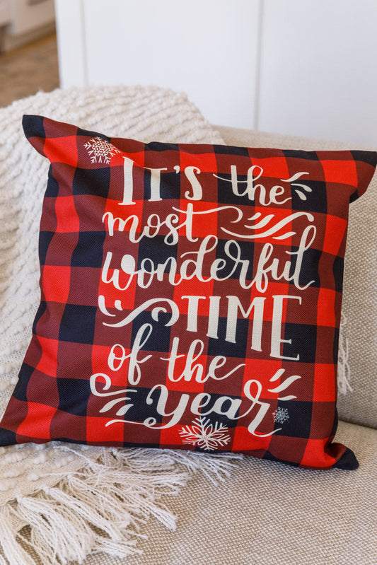 The Most Wonderful Time Pillow Cover